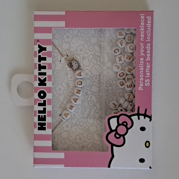 Hello Kitty Personalize Name Words Letter Beads Necklace NIB - Picture 6 of 11